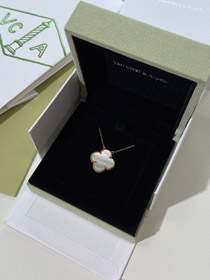 Van Cleef & Arpels four-leaf clover gold wide necklace-3789  